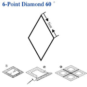 6 Pointed Star (6-Point Diamond)  60 Degree