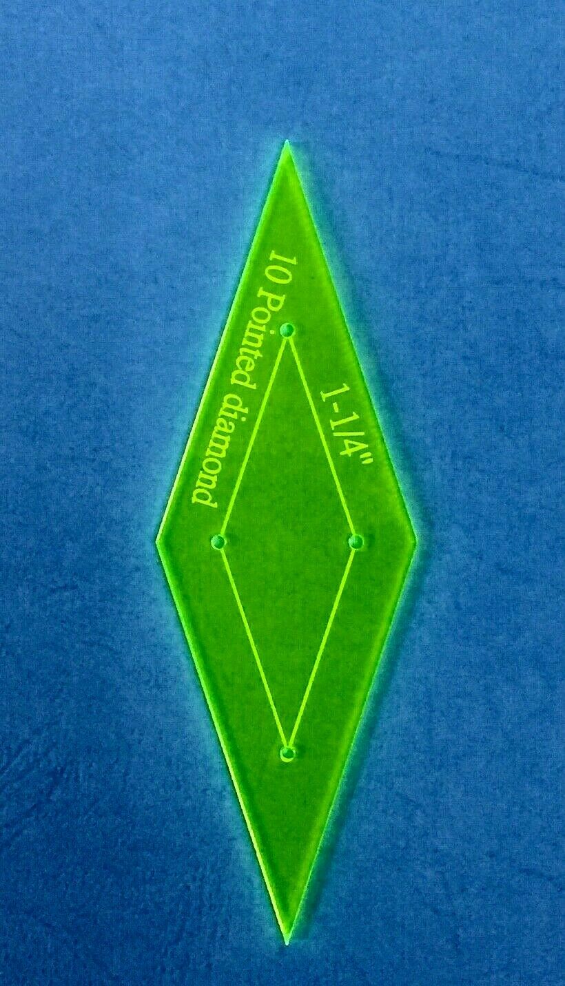 Plastic Template (Acrylic) 10-Pointed Star for English Paper Piecing Fabric Cut
