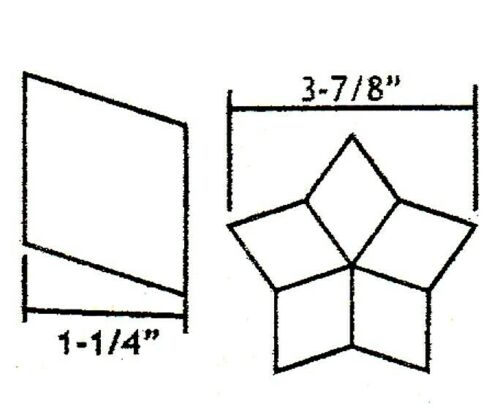 Plastic Template (Acrylic) 5-Pointed Star for English Paper Piecing Fabric Cut