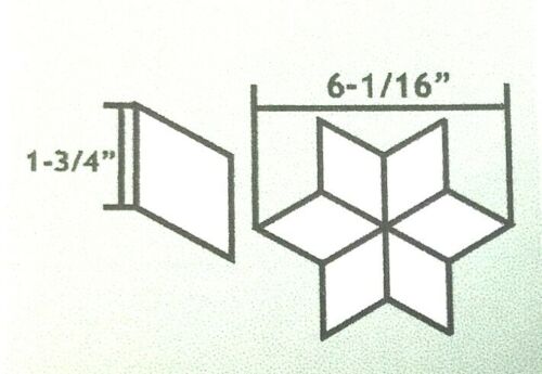 Acrylic Template "6-Point Star/Diamond"for English Paper Piecing Fabric Cutting