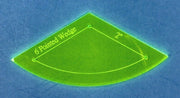 Acrylic Template 6-Pointed Star Wedge 2" for English Paper Piecing Fabric Cut