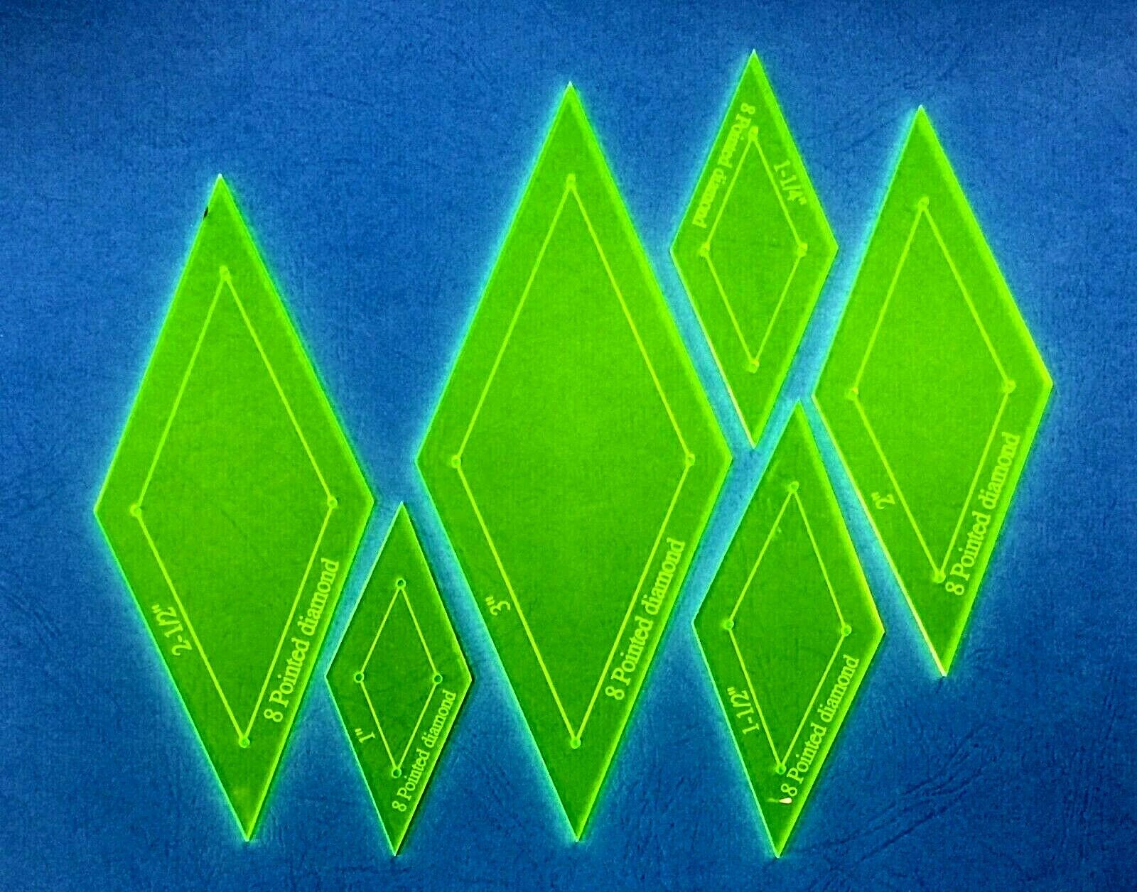 Acrylic Template "8-Diamond/Star" for English Paper Piecing Fabric Cutting