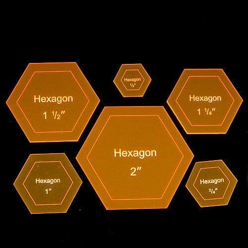 Acrylic Template "Hexagon" for English Paper Piecing Fabric Cutting