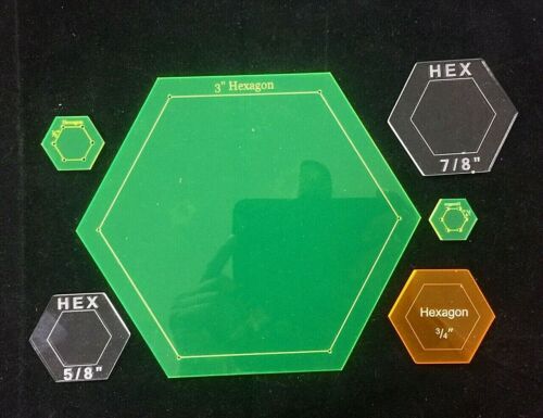 Acrylic Template "Hexagon" for English Paper Piecing Fabric Cutting