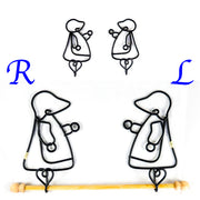 Single Hooks (Sunbonnet Sue)