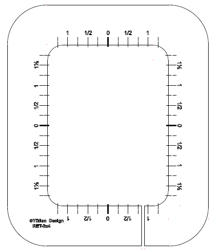 Rounded Rectangle Quilting Template