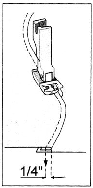 Hinged Spring Guide Foot 1/4"