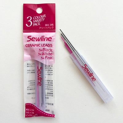 "Sewline" Lead Refills Variety Pack 9 Refills 3 Each of White, Black & Pink