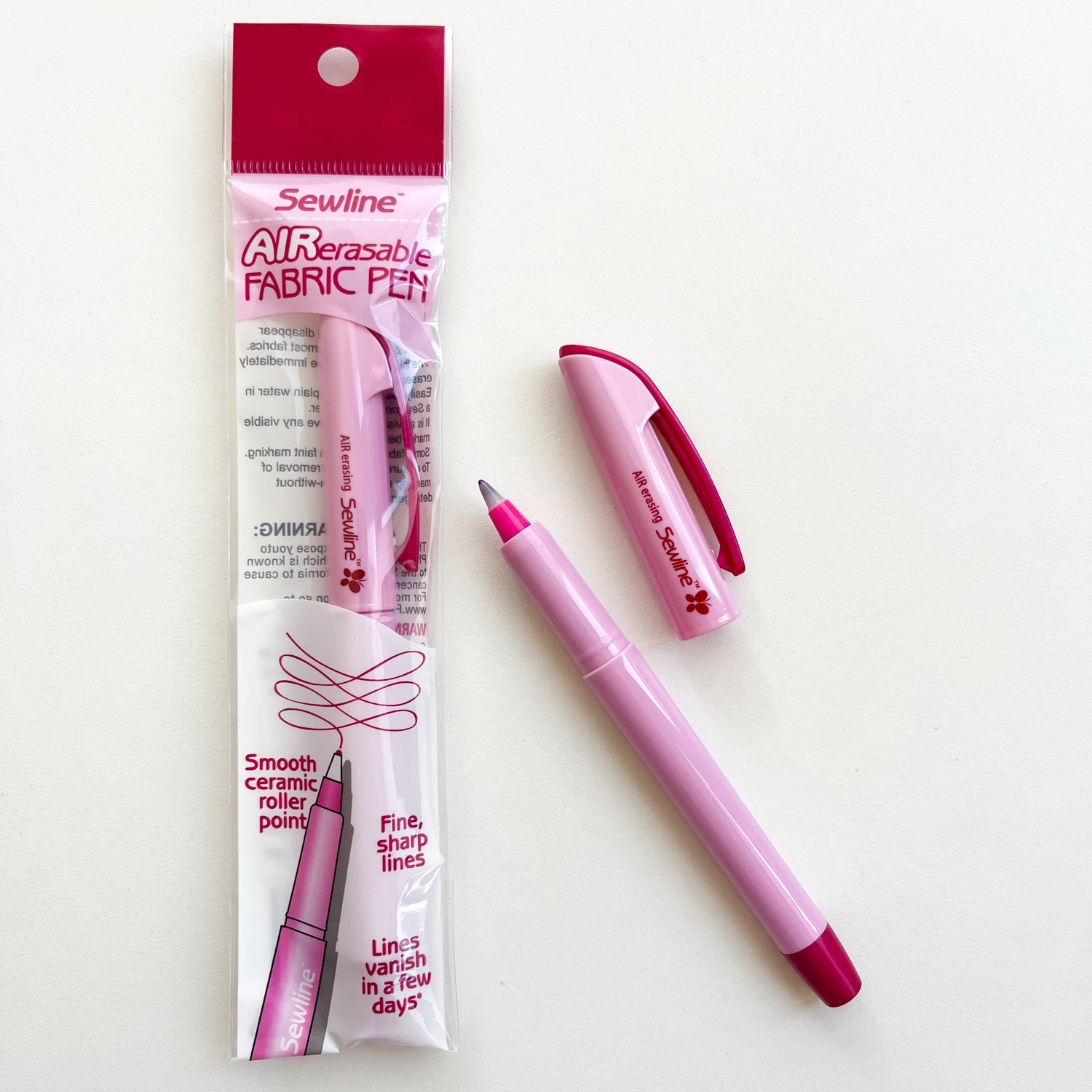 "Sewline" Air Erasing Roller Ball Point Pen (Purple Ink)