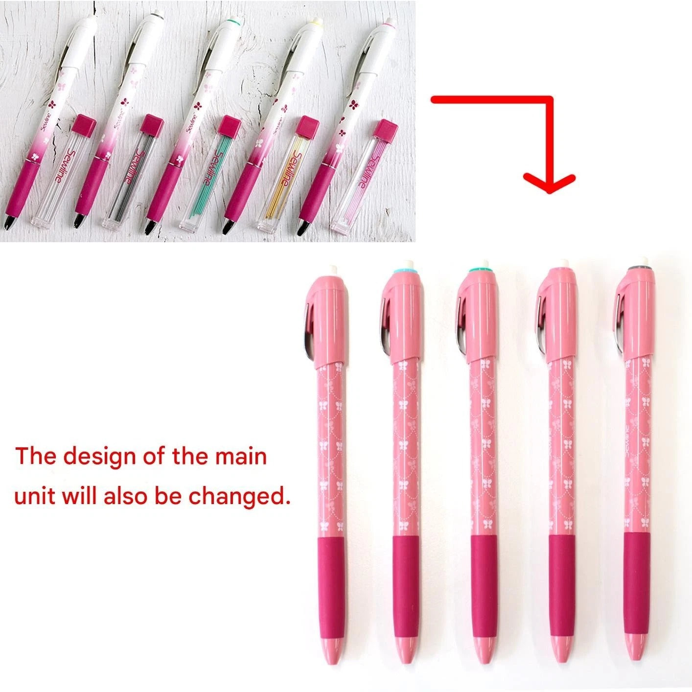 "Sewline" Ceramic Fabric Marking Pencils in 5 Colours - Yellow, White, Black, Green, Yellow