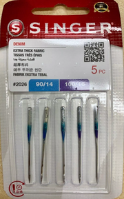 Genuine Singer #2026 Denim Needles 90/14&100/16