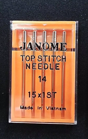 Genuine Janome Needle "Topstitch" Size: #14/90 5/Pack