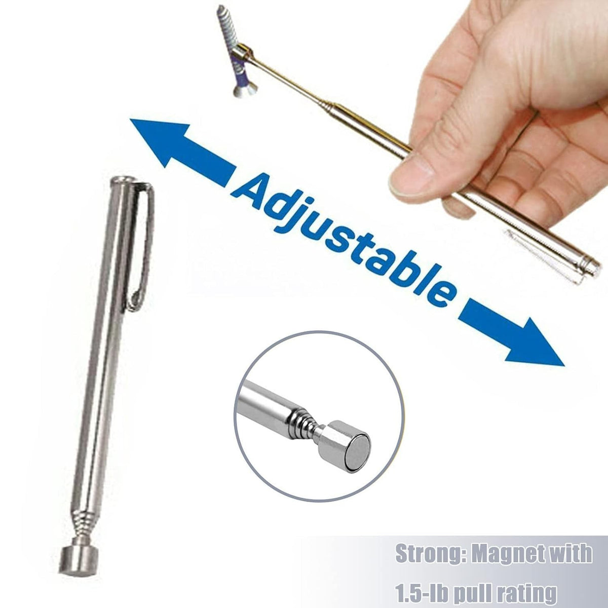 Telescopic Strong Magnetic Pick up Extendable 64cm - Easy Finding Pins & Needles