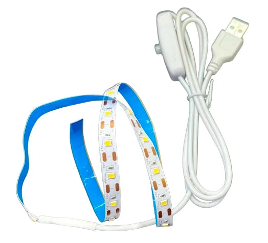 LED Light Strip 50cm Long 8mm Wide Cool White 6000K for Home Sewing Machines
