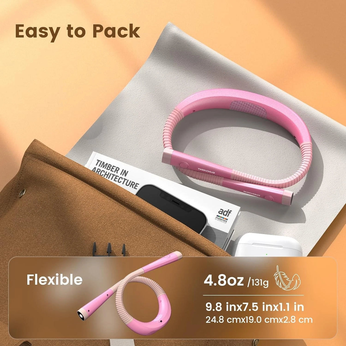 LED Neck Light 3 Light Color Adjustable for Reading, Craft, Knitting, Camping, Train Model