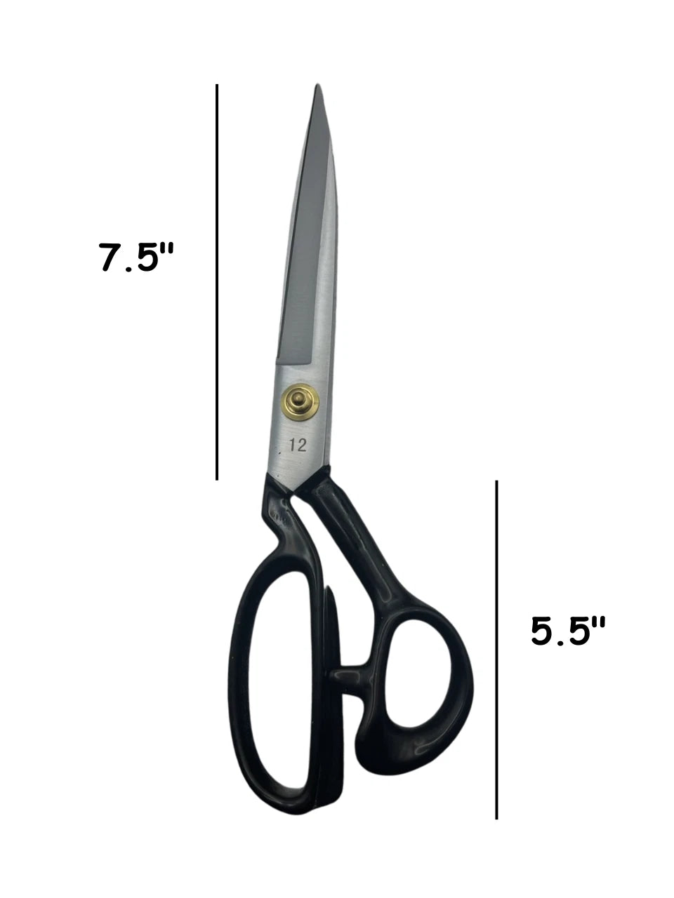 Left Handed 12" Premium Tailoring Scissors Stainless Steel - Heavy Duty Fabric