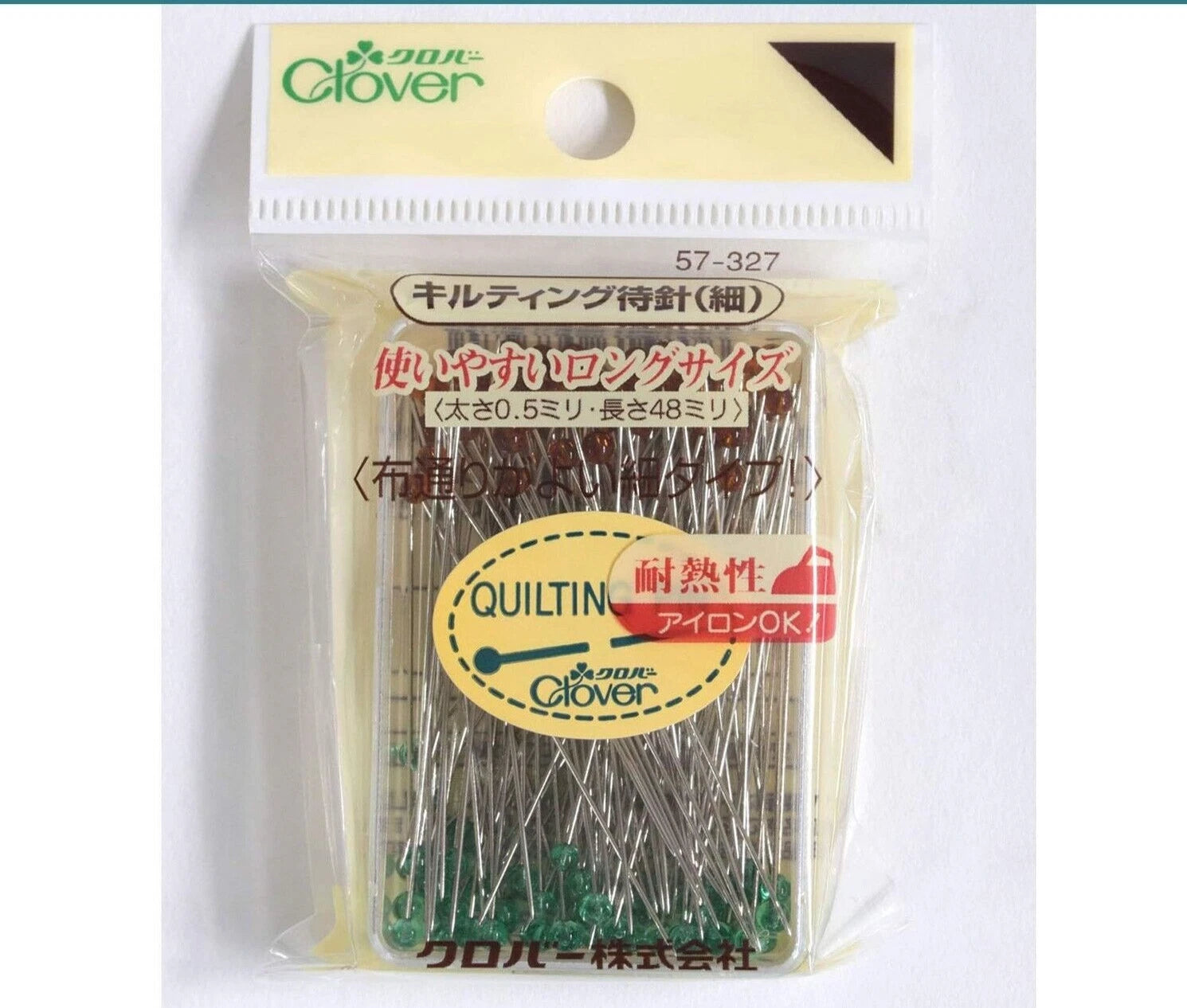CLOVER - Fine Quilting Marking Pins (Heat Resistant, Glass head)