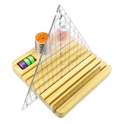 Wooden Ruler Rack Quilting Ruler Stand Spool Racks - 180 x 180x 25mm
