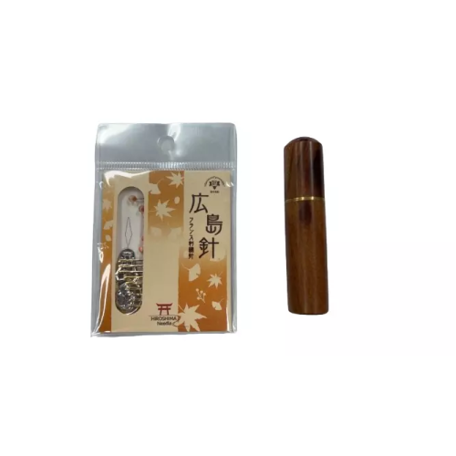 Hiroshima Sewing Needle Threnody Needle Set with Sandalwood Needle Case