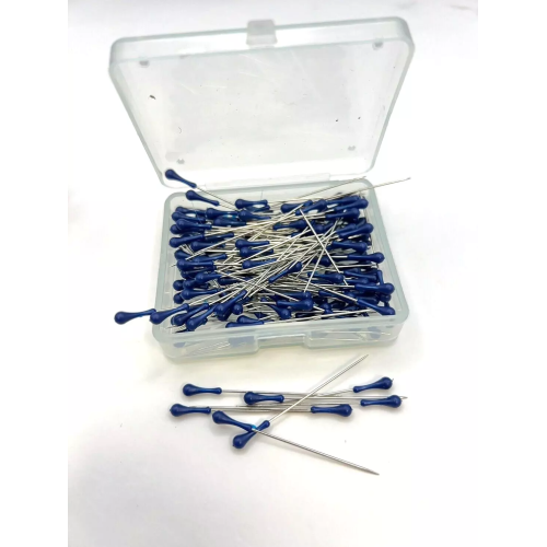 160PCS Red or Blue Easy-Grasp Elongated Plastic Ball Head Pins (0.6x42mm)