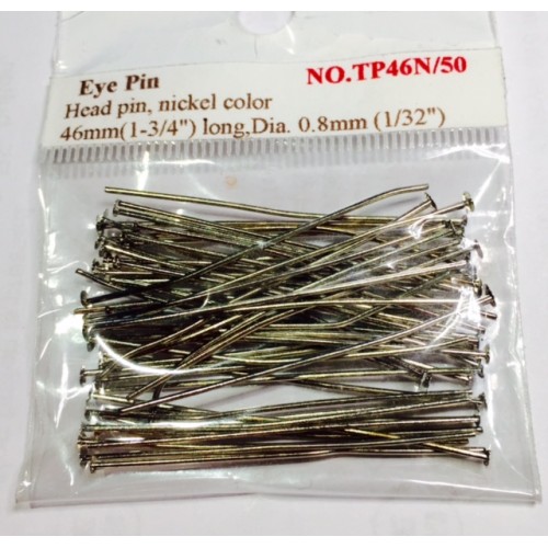 Head Pins 46mm Nickel Colour