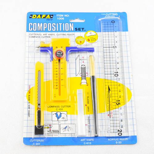 1~10PCS 45mm Rotary Cutter Kit & Cutting Mat & Patchwork Ruler