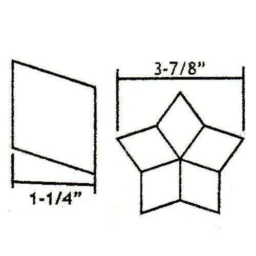 Plastic Template (Acrylic) 5-Pointed Star for English Paper Piecing Fabric Cut