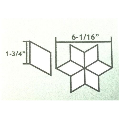 Acrylic Template "6-Point Star/Diamond"for English Paper Piecing Fabric Cutting